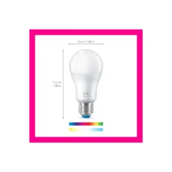 Dubbelpack 2x WiZ Smart LED E27 Päron Filament Matt 9W 806lm - 822-865 Justerbar Vit + RGB | Dimbar - Ersättare 60W