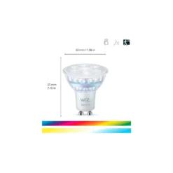 Dubbelpack 2x WiZ Smart LED Spot GU10 PAR16 5W 400lm 36D | Bästa Färgåtergivning - Dimbar - Ersättare 50W