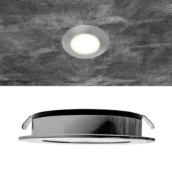 EcoDim Infälld Spot Nickel 3W 240lm 90D - 827 Extra Varm Vit | 62mm - Utskärning 55mm - IP54 - Dimbar