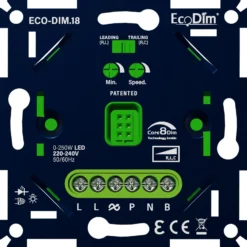 EcoDim.18 LED Dimmer Touch 0-250W(RLC) + EcoDim.20 Unit