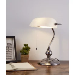 Eglo Bordslampa Banker Stål Vit | Passande För 1x E27