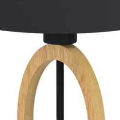 Eglo Bordslampa Basildon 1 Stål Svart Trä | Passande För 1x E27