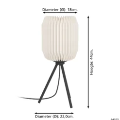 Eglo Bordslampa Belgrave Stål Svart Vit | Passande För 1x E27
