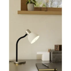 Eglo Bordslampa Macere Stål Vit | Passande För 1x E14