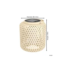 Eglo Bordslampa Marliano Solar Trä Brun 3W 300lm - 840 Kallvit | IP44