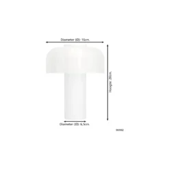 Eglo Bordslampa Ponente Stål Vit 2W 250lm - 824-840 Justerbar Vit | IP54 - Touch Dimbar