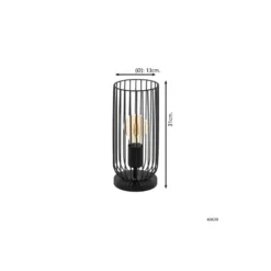 Eglo Bordslampa Roccamena Stål Svart | Passande för 1x E27