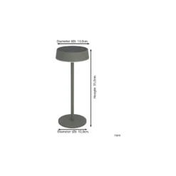 Eglo Bordslampa Simeri Solar Stål Grön 3W 250lm - 830-860 Justerbar Vit | IP44 - Touchdimmerbar - USB-C