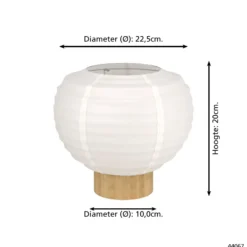 Eglo Bordslampa Summerhill Trä Stål Brun | Passande För 1x E27
