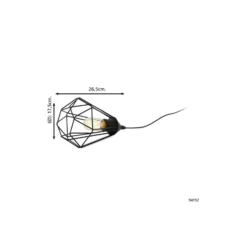 Eglo Bordslampa Tarbes Stål Svart | Passande för 1x E27
