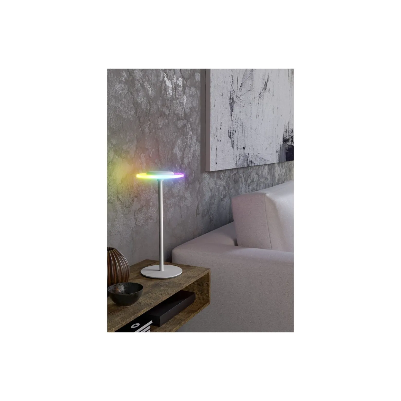 Eglo Bordslampa Trepella Stål Vit 830 Varm Vit | IP20 - Touch Dimbar - USB-C