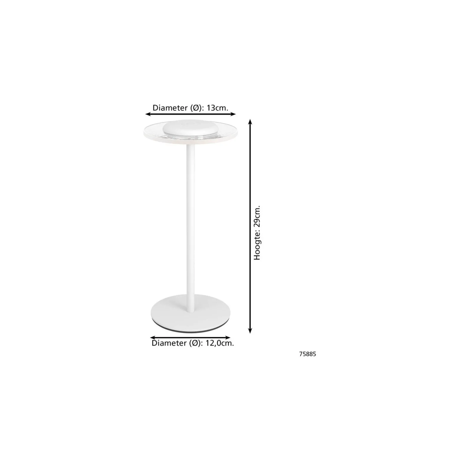 Eglo Bordslampa Trepella Stål Vit 830 Varm Vit | IP20 - Touch Dimbar - USB-C