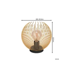 Eglo Bordslampa Venezuela Svart, Guld | Passande för 1x E27