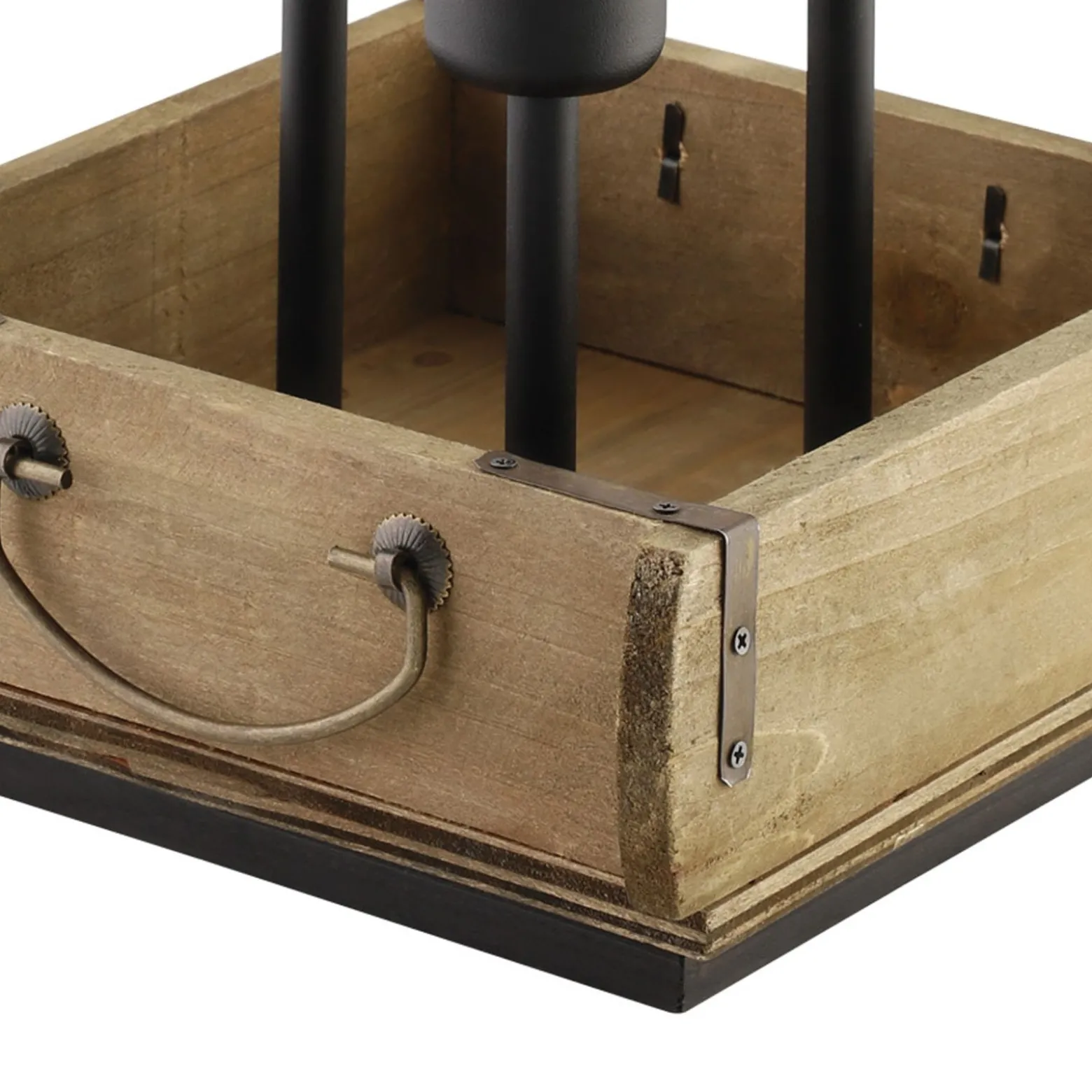 Eglo Bordslampa Wootton Trä Stål Brun Svart | Passande För 3x E27