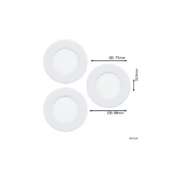 Eglo Connect.Z Smart Infälld Spot Badrumsbelysning Fueva 6-Z Plast Vit 8.4W 1020lm - 827-865 Justerbar Vit + RGB | Dimbar