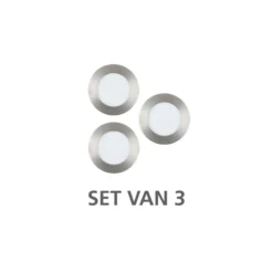 Eglo Connect.Z Smart Infälld Spot Badrumsbelysning Fueva 6-Z Plast Satin Nickel 8.4W 1020lm - 827-865 Justerbar Vit + RGB | Dimbar