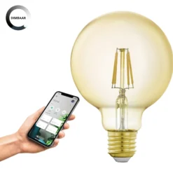 Eglo Connect.Z Smart LED E27 Globe Filament Klar 4W 500lm - 822 Extra Varm Vit | Dimbar - Ersättare 40W