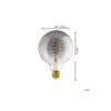 Eglo Connect.Z Smart LED Globe E27 Filament Smokey 4W 150lm - 820 Extra Varm Vit | Dimbar - Ersättare 15W