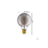 Eglo Connect.Z Smart LED Globe E27 Filament Smokey 4W 150lm - 820 Extra Varm Vit | Dimbar - Ersättare 15W