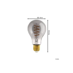 Eglo Connect.Z Smart LED Päron E27 Filament Smokey 4W 150lm - 820 Extra Varm Vit | Dimbar - Ersättare 15W