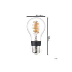 Eglo Connect.Z Smart LED Päron E27 Filament Klar 4.9W 320lm - 830 Varm Vit + RGB | Dimbar - Ersättare 25W