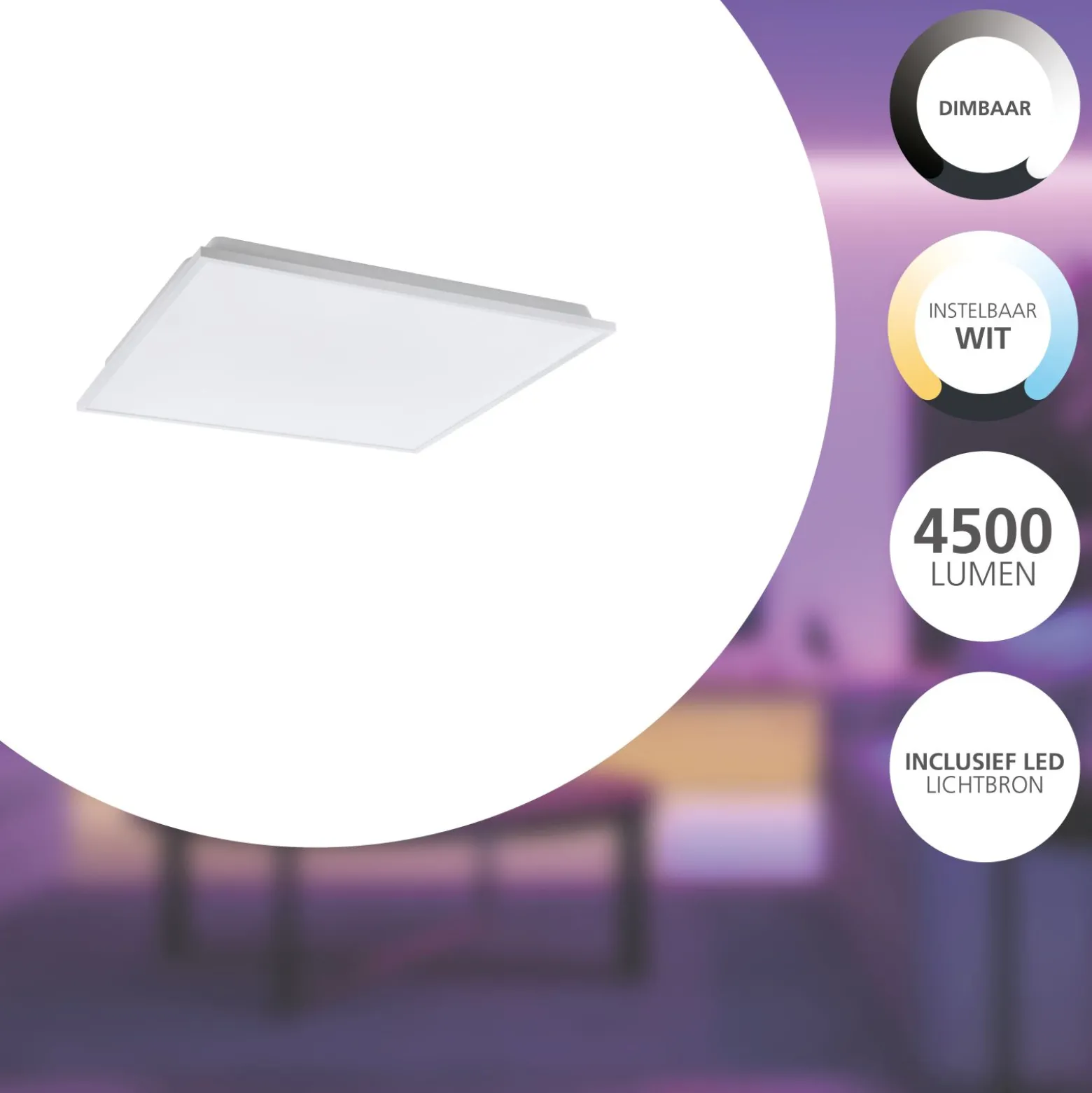 Eglo Connect.Z Smart Taklampa Herrora-Z Aluminium Vit 5W 660lm - 827-865 Justerbar Vit | Dimbar