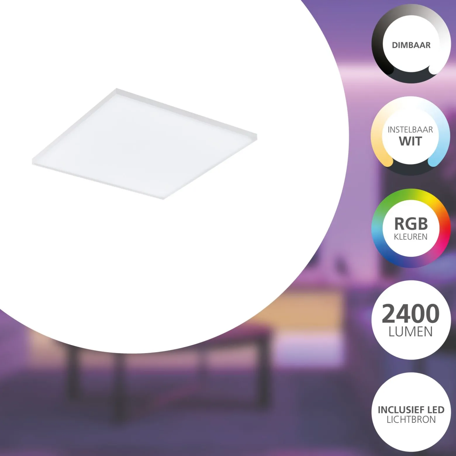 Eglo Connect.Z Smart Taklampa Turcona-Z Stål Vit 3W 400lm - 827-865 Justerbar Vit | Dimbar