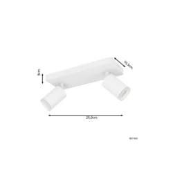 Eglo Connect.Z Smart Tak Spot Melitello-Z Stål Vit 7.4W 1100lm - 827-865 Justerbar Vit + RGB | Dimbar
