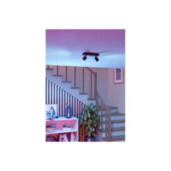 Eglo Connect.Z Smart Tak Spot Melitello-Z Stål Svart 7.4W 1100lm - 827-865 Justerbar Vit + RGB | Dimbar