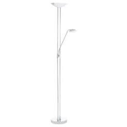 Eglo Golvlampa Baya Led Stål Krom 20W 2440lm - 830 Varm Vit | Dimbar