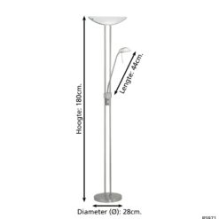 Eglo Golvlampa Baya | Passande För 1x R7s och 1x G9