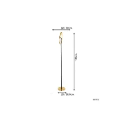 Eglo Golvlampa Castelpoto Stål Brushed Mässing, Svart 17.6W 2000lm - 830 Varm Vit | Dimbar
