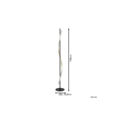 Eglo Golvlampa Conaprato Stål Brushed Mässing, Svart 20W 2500lm - 827-840-865 CCT | Dimbar