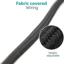 Eglo Golvlampa Hornwood Stål Svart Trä | Passande För 1x E27