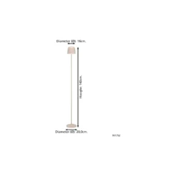 Eglo Golvlampa Mannera-L Aluminium Sanded 4W 440lm - 824-830-840 CCT | IP54 - 3-Stegs Dimbar