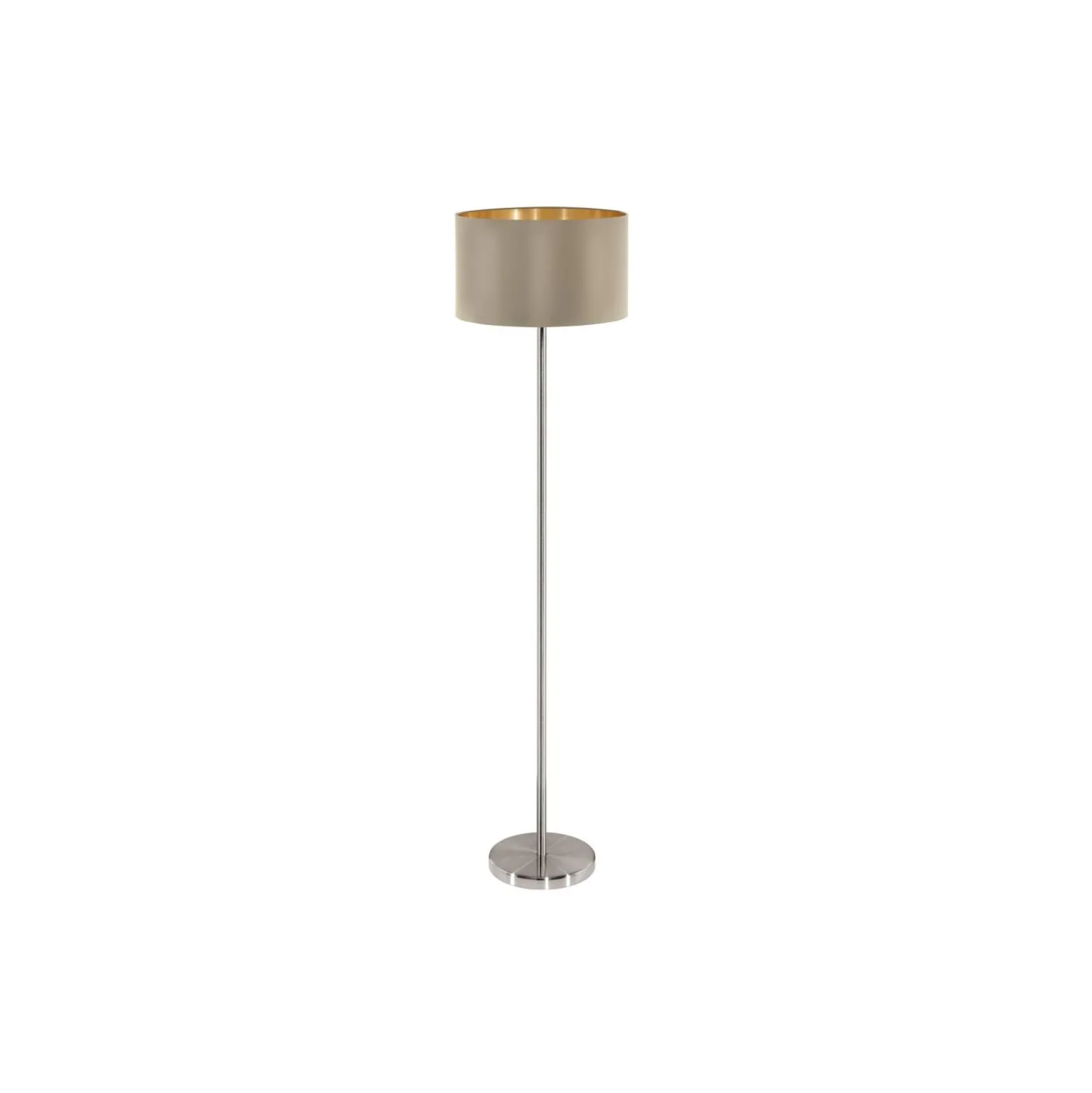 Eglo Golvlampa Maserlo Stål Satin Nickel | Passande för E27