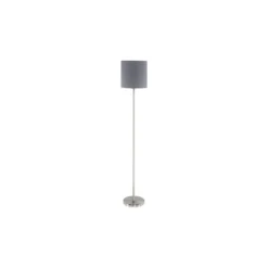 Eglo Golvlampa Pasteri Stål Satin Nickel Grå | IP20 - Passande för 1x E27