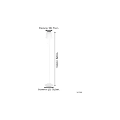 Eglo Golvlampa Scordiano-L Solar Stål Vit 2W 220lm - 830-840-865 CCT | IP44 - USB-C