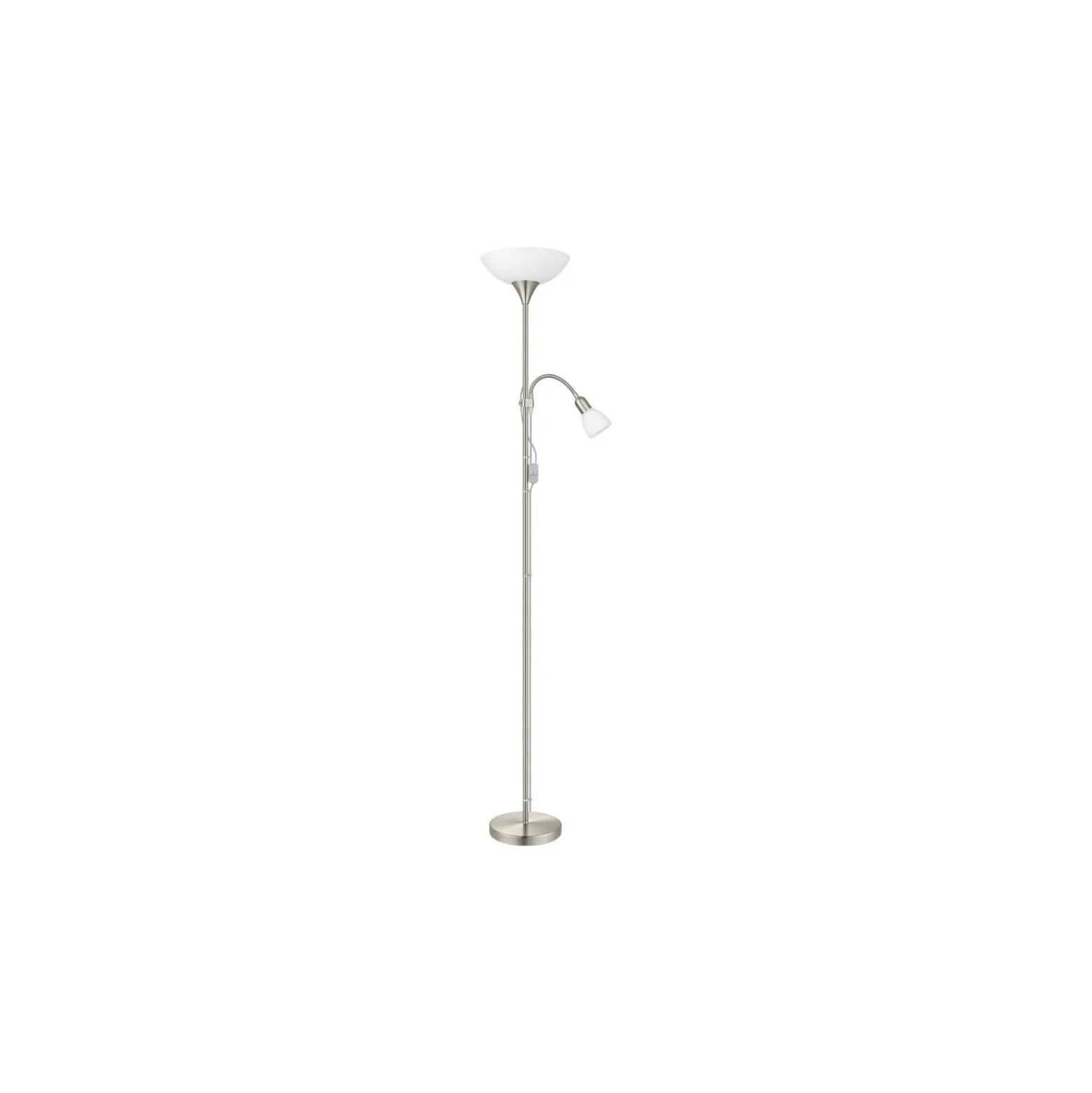 Eglo Golvlampa Up 2 Stål Satin Nickel | IP20 - Passande för 1x E27
