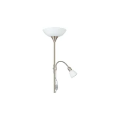 Eglo Golvlampa Up 2 Stål Satin Nickel | IP20 - Passande för 1x E27