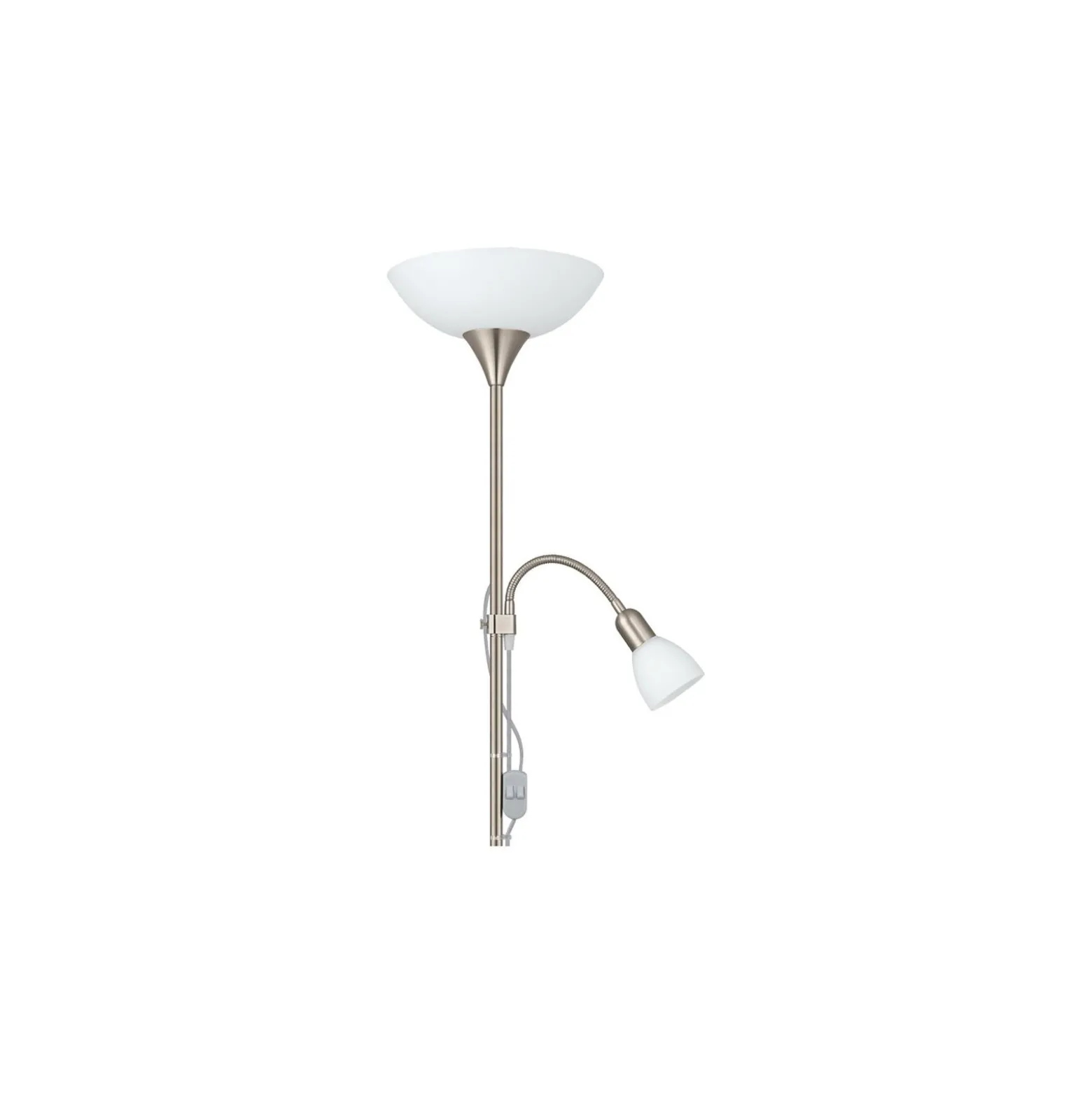Eglo Golvlampa Up 2 Stål Satin Nickel | IP20 - Passande för 1x E27