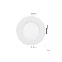 Eglo Infälld Spot Badrumsbelysning Fueva 6 Plast Vit 3.7W 450lm - 827-840-865 CCT