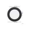 Eglo Infälld Spot Badrumsbelysning Fueva 6 Plast Svart 6.3W 720lm - 827-840-865 CCT