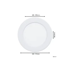 Eglo Infälld Spot Badrumsbelysning Fueva 6 Plast Vit 6.3W 720lm - 827-840-865 CCT