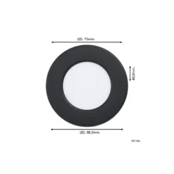 Eglo Infälld Spot Fueva 6 Plast Svart 3.7W 450lm - 827-840-865 CCT