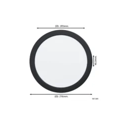 Eglo Infälld Spot Fueva 6 Plast Svart 18.5W 2100lm - 827-840-865 CCT