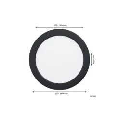 Eglo Infälld Spot Fueva 6 Plast Svart 10.5W 1200lm - 827-840-865 CCT
