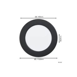 Eglo Infälld Spot Fueva 6 Plast Svart 6.3W 720lm - 827-840-865 CCT