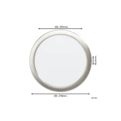 Eglo Infälld Spot Fueva 6 Plast Satin Nickel 18.5W 2100lm - 827-840-865 CCT