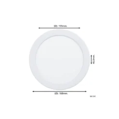 Eglo Infälld Spot Fueva 6 Plast Vit 10.5W 1200lm - 827-840-865 CCT